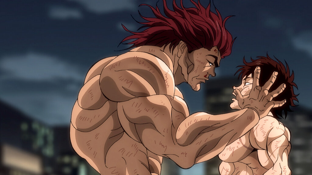 Yujiro laughs on Baki Shadow Boxing Fight