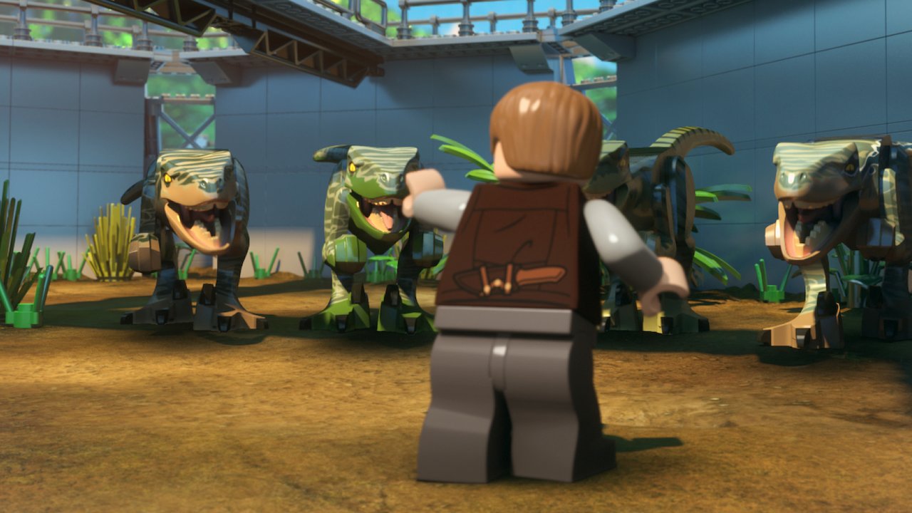 la fuga del indominus rex lego jurassic world