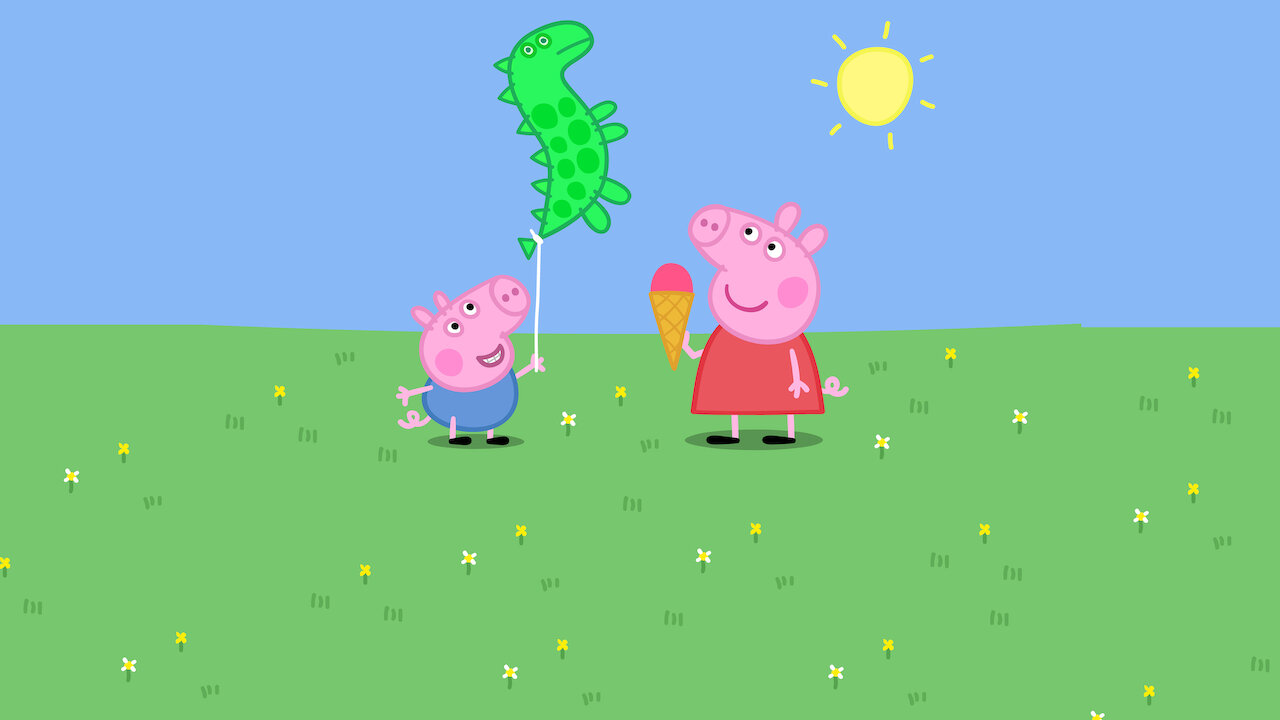 Peppa Pig Play House In The Grass Background, Peppa Pig House