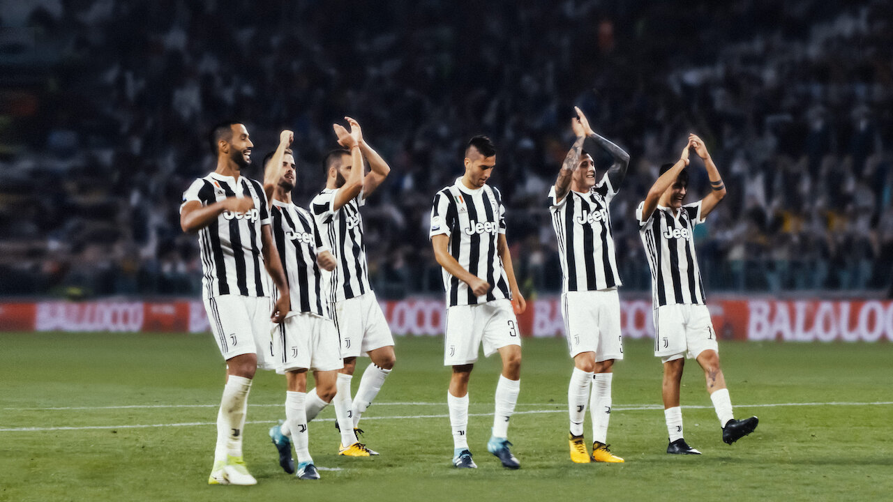 Juventus soccer team celebrate after winning the Italian Second